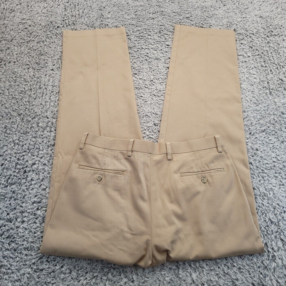 Dockers Pants Men 34x34 Beige Workwear Pleated Classiccore Minimalist Preppy